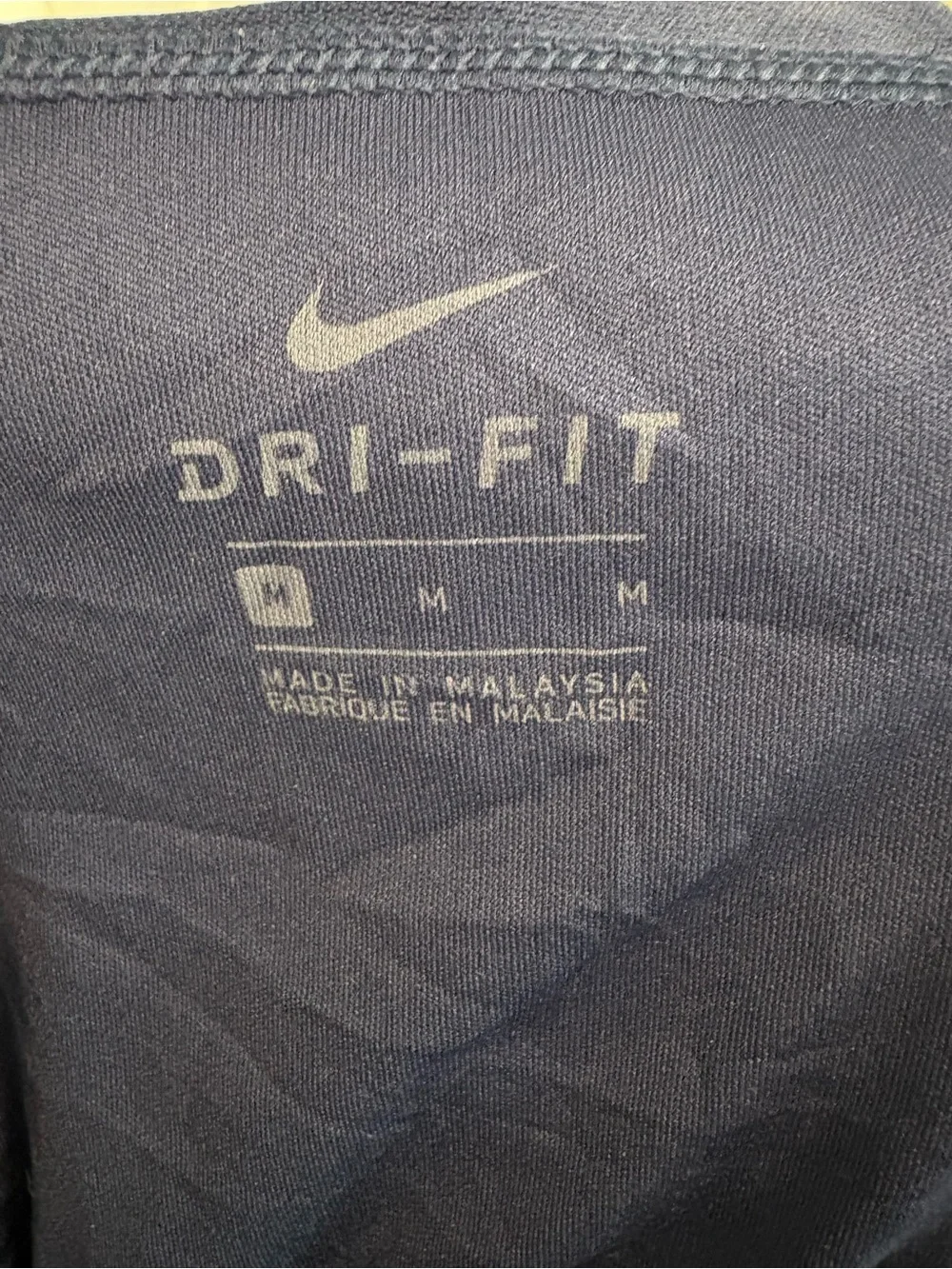 Nike Women's Navy Athletic Shorts with Heathered Gray Waistband